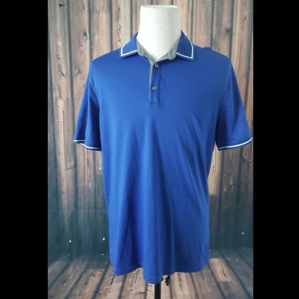 Men's Banana Republic Luxury Touch XL Blue Polo